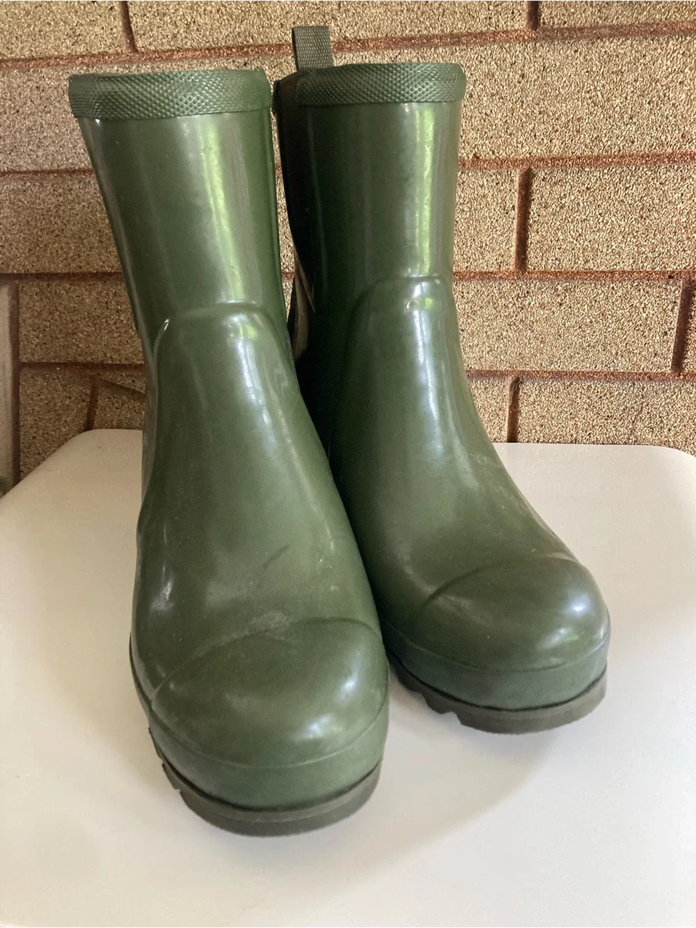 Sorel Olive Green Wedge Rain Boots